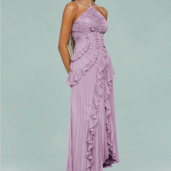 Chic Lilac Ruffled Maxi Dress - Picture 5 of 6